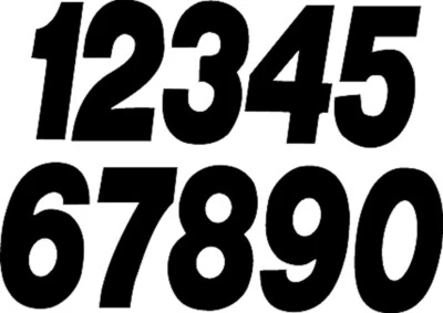 Dirt Digits Black #1 4" Pro Digit Competition Stick-On Number 3/Pk PD43B-1