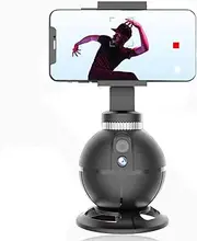 Auto Face Tracking Tripod, 360° Rotation, Auto Face Tracking Camera Gimbal Stabilizer, No App Required，Selfie Stick Phone Tripod for Live Vlog, Livestream