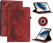 Case for Samsung Galaxy Tab A8 2022/2021 SM-X200 / X205 / X207 Tablet Protective Case Ultra Thin with Wallet and Stand Function Compatible with Galaxy Tab A8 10.5 Inch Case (Red)