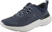 [Nike] Men's React Miler 2 Running Shoe, Black/White-Smoke Grey