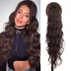 Drawstring Long Wavy Curly Ponytail Ombre Pony Tail Hairpiece Party