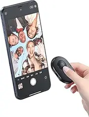 Bluetooth Camera Remote Control Shutter Wireless Technology Compatible with iPhone & Android Phones/iPad iPod Tablet Bluetooths Like Button Or Control Hands Free Works with Take a Christmas Family (A)