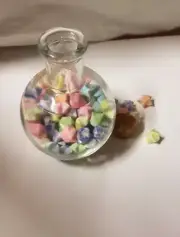 Handmade Folded Star Paper With Glass Bottle