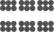 Mellisso 36Pcs Plastic Blanking End Cap Pipe Tube Insert Plug Cover 40mm Black