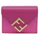 Fendi 8M0480 FF Diamonds 中型款式三摺疊皮夾 紫紅色