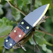 CONDOR PRIMITIVE BUSH DAGGER 2.63'' Welted Leather Sheath 63823 CTK3923-2.6HC