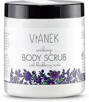 VIANEK Soothing body exfoliation. Body scrub for pimples on the back and body, blemished skin and ingrown hair. Vegan natural cosmetics size 265 g.
