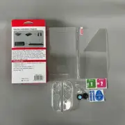 For Switch2 Console Grips Transparent Crystal TPU Cover Tempered Film Rocker Cap