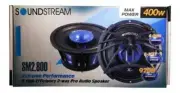 PAIR Soundstream SM2.800 400 Watt 8" PRO Audio Mid Bass Speakers Horn Tweeter