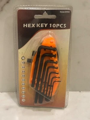 10 PC HEX KEY VARIETY SIZE NIP FREE SHIPPING ALLAN WRENCHES
