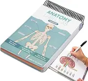 Générique Reusable Anatomy Label Workbook, Human Structure Notepad, Illustrated Medical Terminology Guide, Study Aid for Students Nurses Doctors Healthcare Professionals