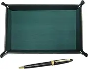 Japanese Moss Green Cowhide Leather Pen Tray Neo D-600 Ballpoint Pen Set, Black, TRAMG-600B-B
