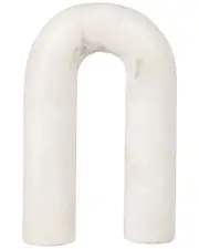Sagebrook Home Marble 8in Rounded Horseshoe Accent