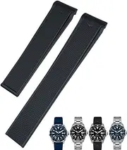 [RAYESS] 20mm 22mm Rubber Silicone Watch Strap Black Blue Brown Watch Bands for Tag Heuer CARRERA AQUARACER F1 Diving Waterproof Bracelet