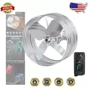 Upgraded 14" Wall Mounted Exhaust Fan with Variable Speed & Thermostat Control