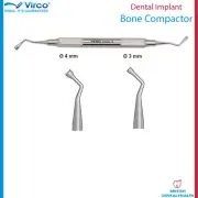 Dental Implant Bone Compactor Packer Bone Plugger Double Ended 3mm - 4mm