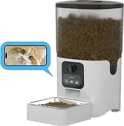 AraSyleon 6L Smart WiFi Pet Feeder with 1080P Camera - Automatic Cat & Dog Food Dispenser with Night Vision & Two-Way Audio