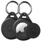 Airtag Keychain Holder Case for Apple Airtag, 2 Pack of IPX8 2P-2xBlacks