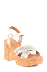 Seychelles Bravo Wedge Sandal in Light Gold-White at Nordstrom, Size 6 Light Goldhite
