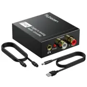 192kHz DAC Digital to Analog Audio Converter 7ft/2.1m Digital Optical to RCA ...