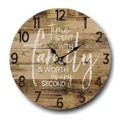 Decorative Wood Style Quartz Battery Operated Rustic Home Decor Vintage Decor Retro Design for Living Room Bedroom