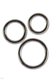 California Exotic Silver Ring 3 Piece Set
