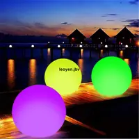 在飛比找蝦皮購物優惠-熱銷 40CM 大型充氣LED沙灘球 變色燈光 13色夜光球