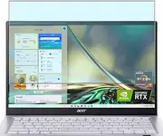 Puccy Anti Blue Light Tempered Glass Screen Protector Film, compatible with Acer Swift X SFX14-42G 14" Laptop (Active Area Cover Only) Protective Protectors Guard