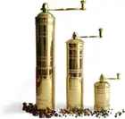 Set of Three Turkish Manual Coffee Grinders, Coffee Mill, Brass Coffee Grinders,