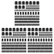 480Pcs Assorted Size Rubber End Caps, Flexible Screw Thread Protector Caps9115