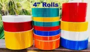4" High Intensity "Prismatic" Type 4 Reflective Tapes - 150' Rolls