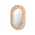 Tan Oval Mirror