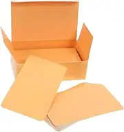 Gatuida 100pcs English Learning Cards Blank Cards Business Cards Index Cards Blank Note Cards Blank Cards Round Corner Note Cards Tiny Cards White Study Cards White Card Orange
