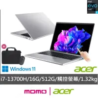 在飛比找momo購物網優惠-【Acer】筆電包/滑鼠組★14吋i7觸控輕薄效能筆電(Sw