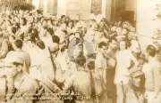 WW2 Liberated American Internees & GI POW�s Santo Tomas 1945 RPPC ostcard COPY