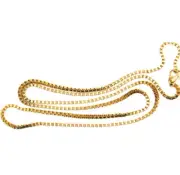 Real 18K Yellow Gold Filled Hypo-allergenic 30inch 1.2mm Thin Box Chain Necklace