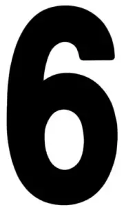 Factory Effex 5" Mini Pro Number #6 Black 3-Pack