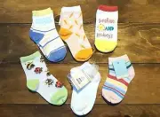 Kids Toddler Socks Shoe Size 5-6.5, 6 Pairs Spring design/Color