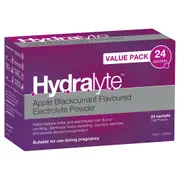 Hydralyte Electrolyte Powder Apple Blackcurrant 24 Pack