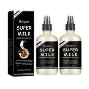 Super Milk Conditioning Hair Primer,Supermilk Hair Perfume Conditioner Spray,Super Milk Leave in Conditioner,Liquid Hair Smooth Spray Hair Care 2pcs