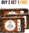 Raw African Black Soap From Ghana, Pure Natural Body Soap BUY 2 GET 1 FREE