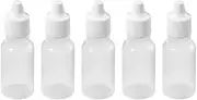 5Pcs White Reusable Plastic Empty Squeezable Eye Liquid Dropper Bottles 10 ml Attractive Design