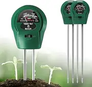 2pcs Soil Tester,3 in 1 Soil Tester Moisture Meter Light and PH Acidity Tester,No Battery Required,Plant Care Soil Moisture Meter Water Monitor for Garden Farm Lawn Plants Indoor and Outdoor