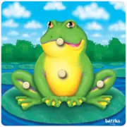 Wooden Knob Puzzle - Frog