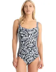 [Jantzen] Waterloo DD E Soft Strap Square Neck One Piece in Navy