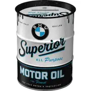 Nostalgic Art 11.5cm/600ml Round Money Box Oil Barrel BMW Motor Coin Storage