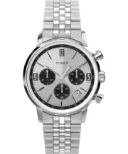 New Timex Marlin Chronograph Tachymeter 40mm Stainless Steel Watch TW2W10400