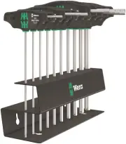 Wera 454/10 HF Set 2 Hex-Plus T-Handle Screwdriver Set 7 Piece SAE 05023454001