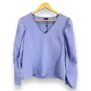Vero Moda women's boho pretty jacaranda gather puff sleeve top S/8-10 (2341)