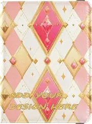 [miaozhen] custom Leather Passport Card Holder Cover Combo Hotpink personalized Travel Passport Wallet Passport Cover Holder Wallet Case Ultra Slim, HotPink